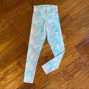 DYI colorful geometric pastel leggings